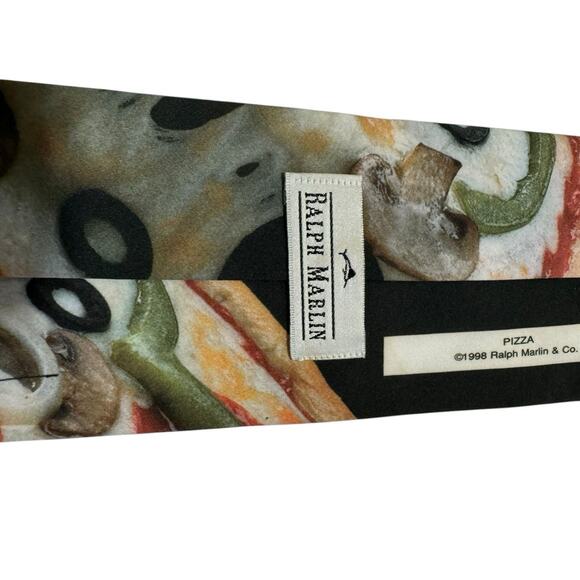 Ralph Marlin Pizza 1998 Food Vintage Novelty Necktie 100% Polyester - Picture 4 of 7